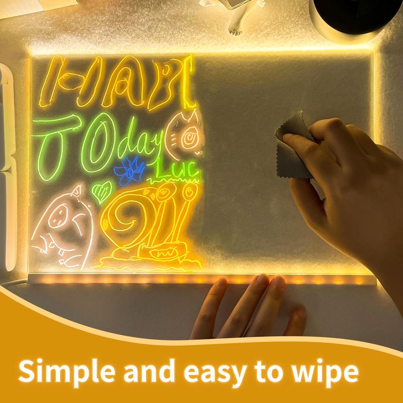 🎁Creative Rewritable Acrylic LED Message Board 🎨 (set come with 7 Pens) - Image 6