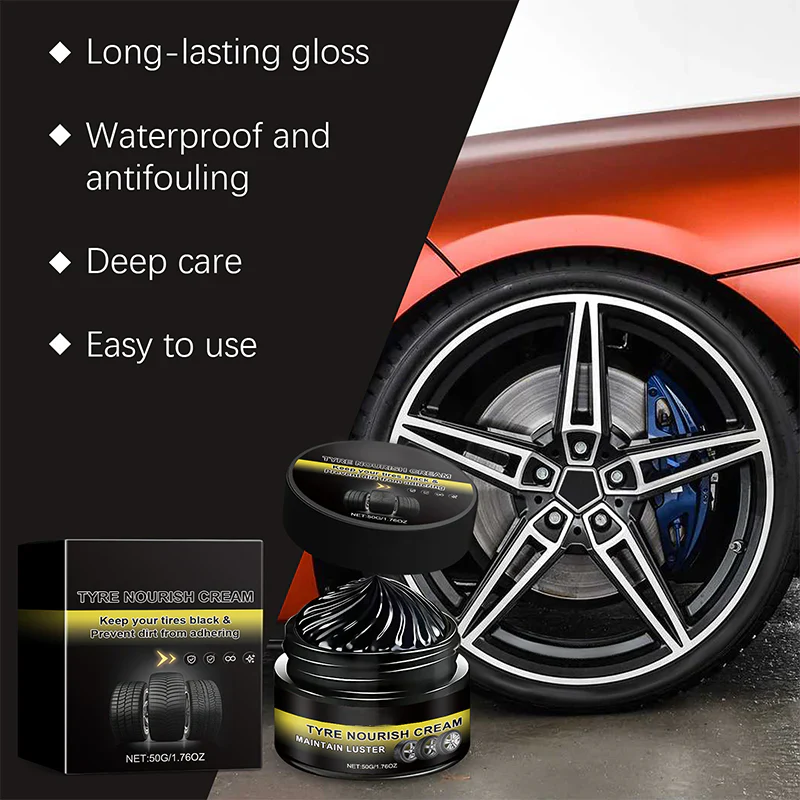 ✨ Tire wax – restores black gloss, blocks UV, repels dirt. Easy & quick! 🚗 - Image 2