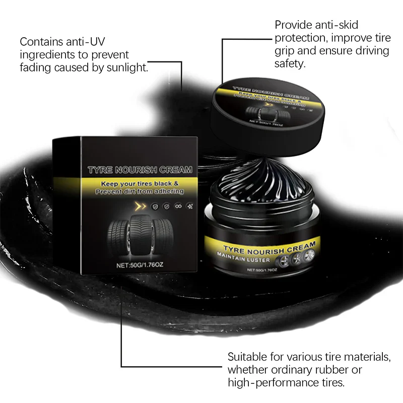 ✨ Tire wax – restores black gloss, blocks UV, repels dirt. Easy & quick! 🚗 - Image 3