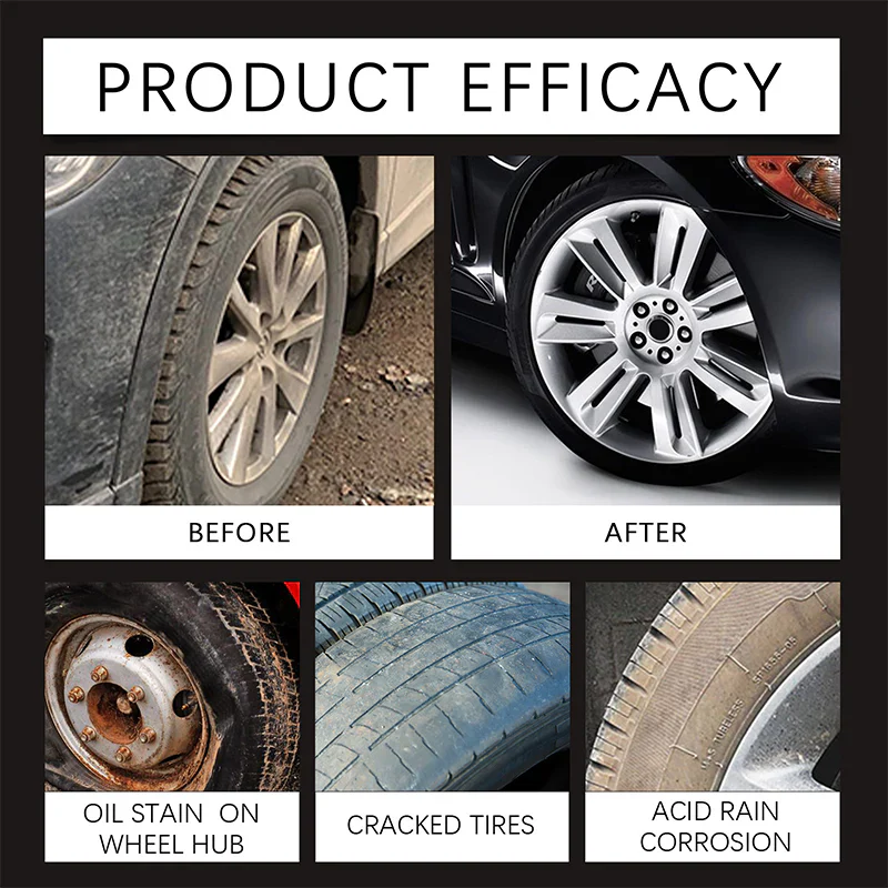 ✨ Tire wax – restores black gloss, blocks UV, repels dirt. Easy & quick! 🚗 - Image 6