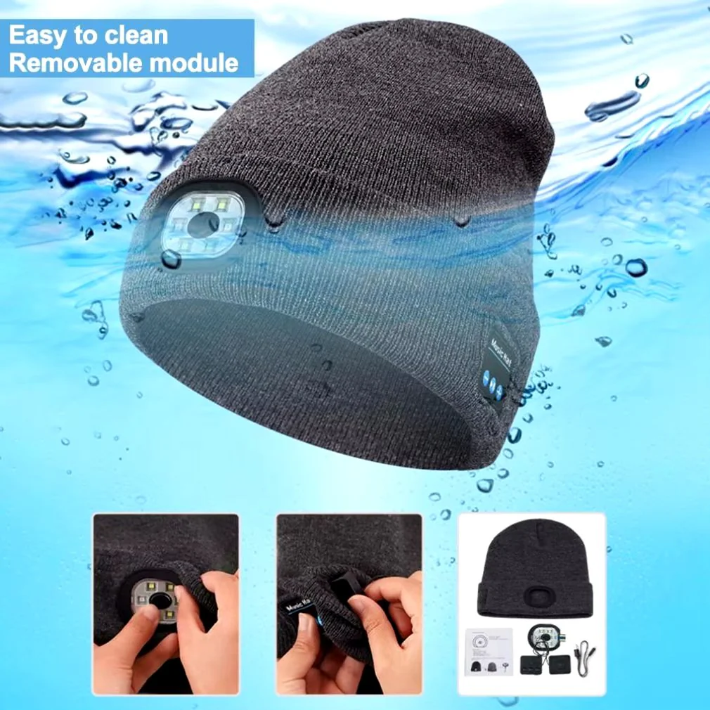 ❄️Winter— Gift Bluetooth Beanie with LED Headlight and Removable Speakers - Image 13