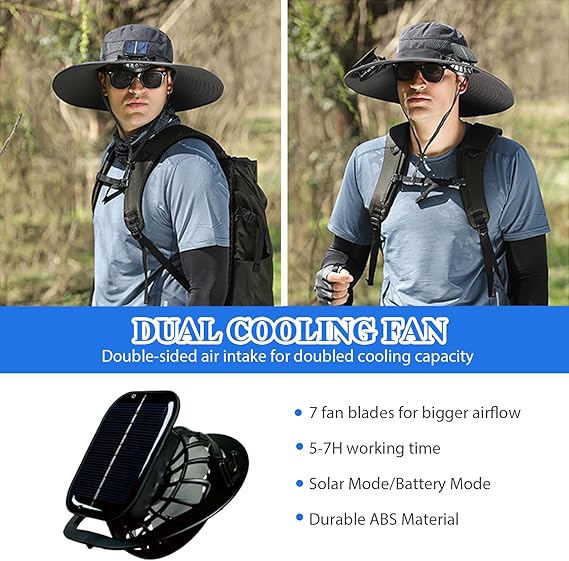 2026 New Ultralight Solar Fan Sun Hat – Lighter Than a Baseball! - Image 9