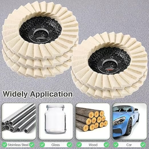 5Inch Wool Polishing Wheels Set for Angle Grinders - Image 7
