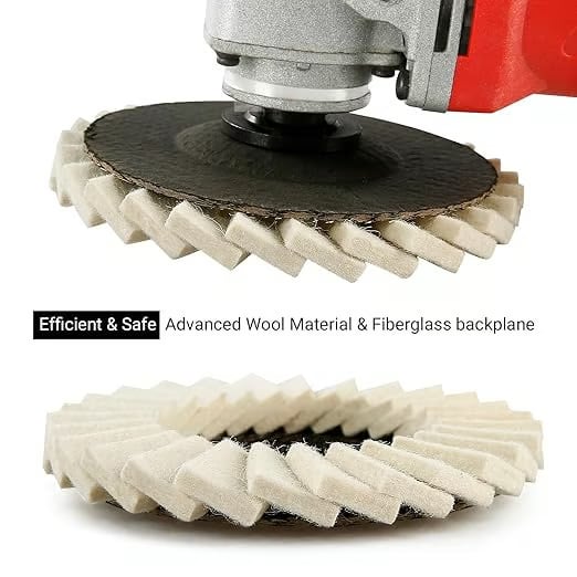 5Inch Wool Polishing Wheels Set for Angle Grinders - Image 9