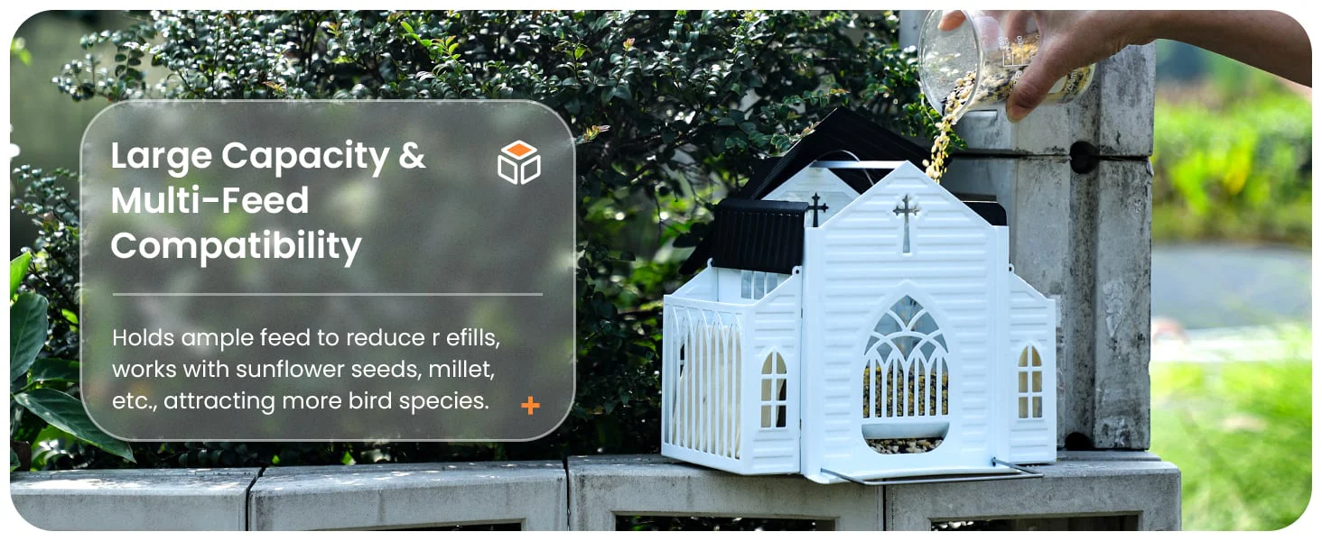 Church-Shaped Solar Bird Feeder - Image 10