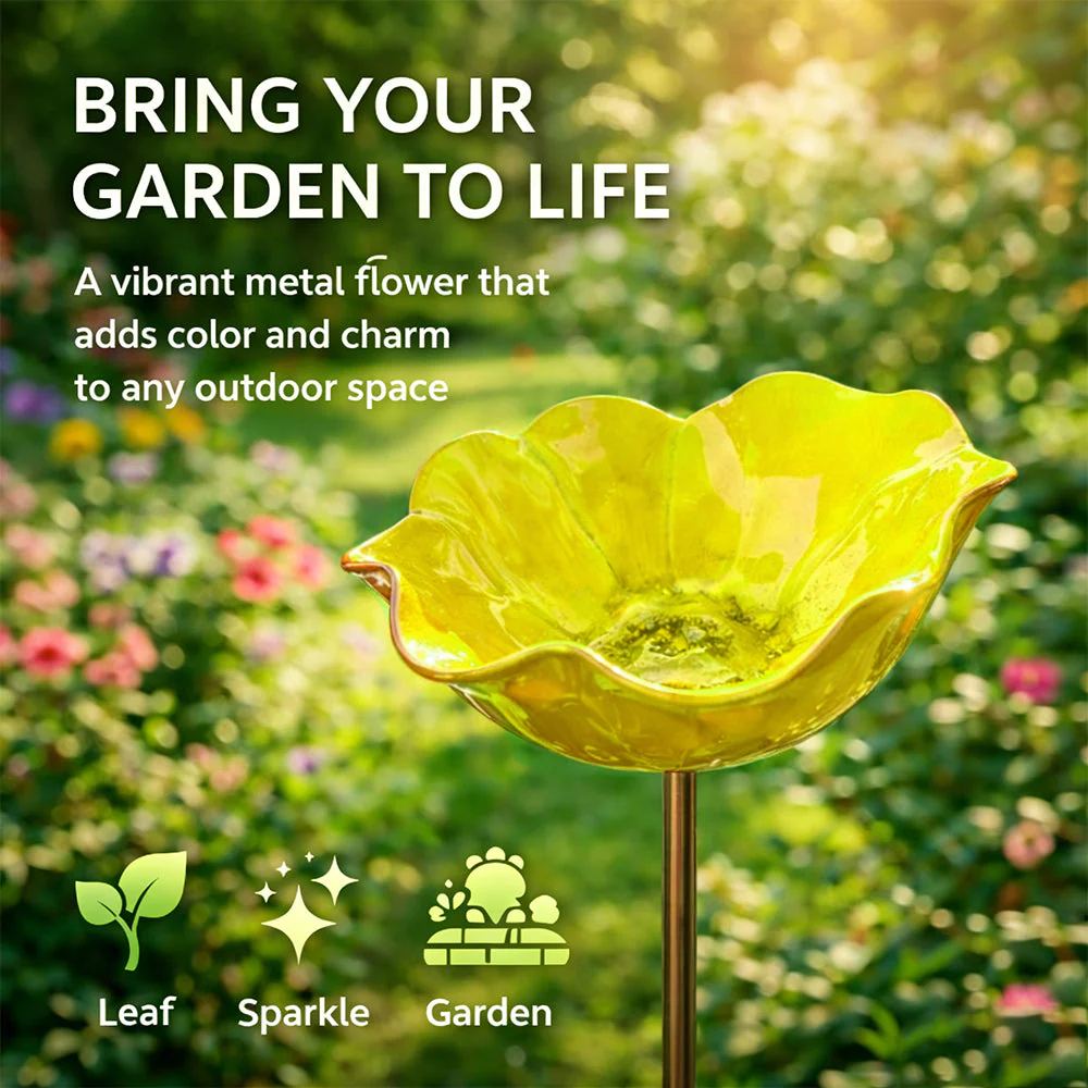 Handmade Metal Flower Garden Stake🐦 - Image 20