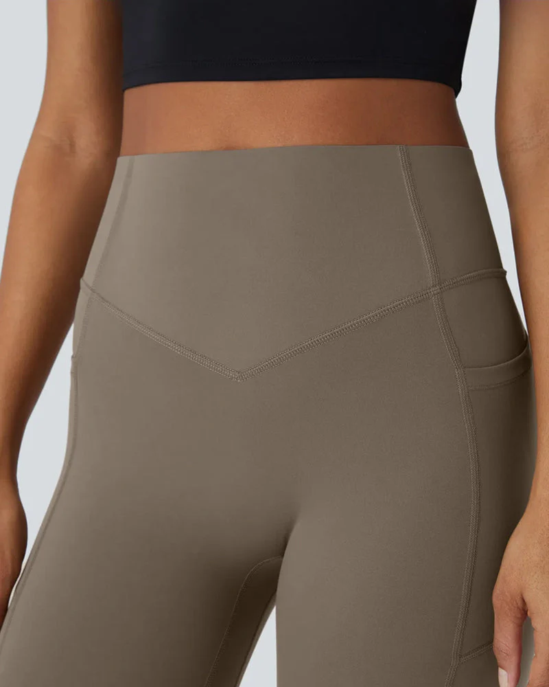 High Waisted Tummy Control Side Pocket Shaping Training Leggings - Image 8