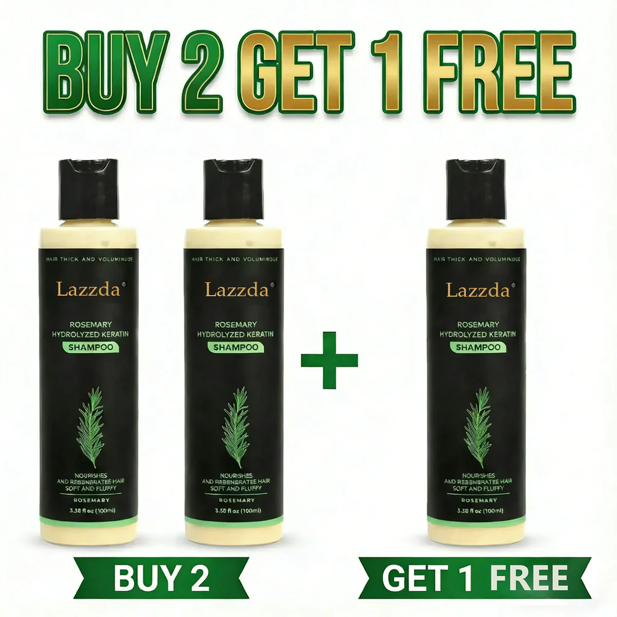 Lazzda Organic Rosemary Hair Growth Shampoo - Image 8