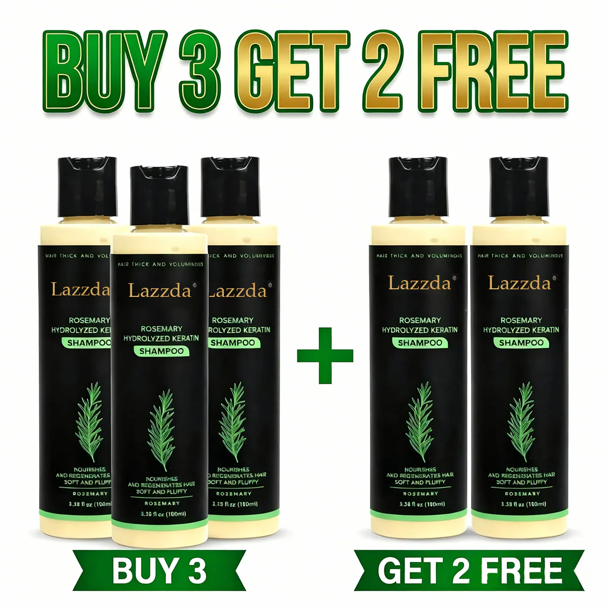 Lazzda Organic Rosemary Hair Growth Shampoo - Image 9