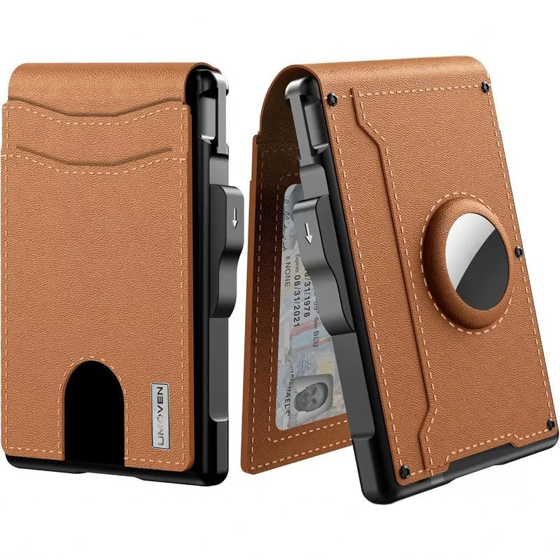 Men's Business Wallet Credit Card Holder Pop Up Smart RFlD Blocking Slim Leather - Image 10