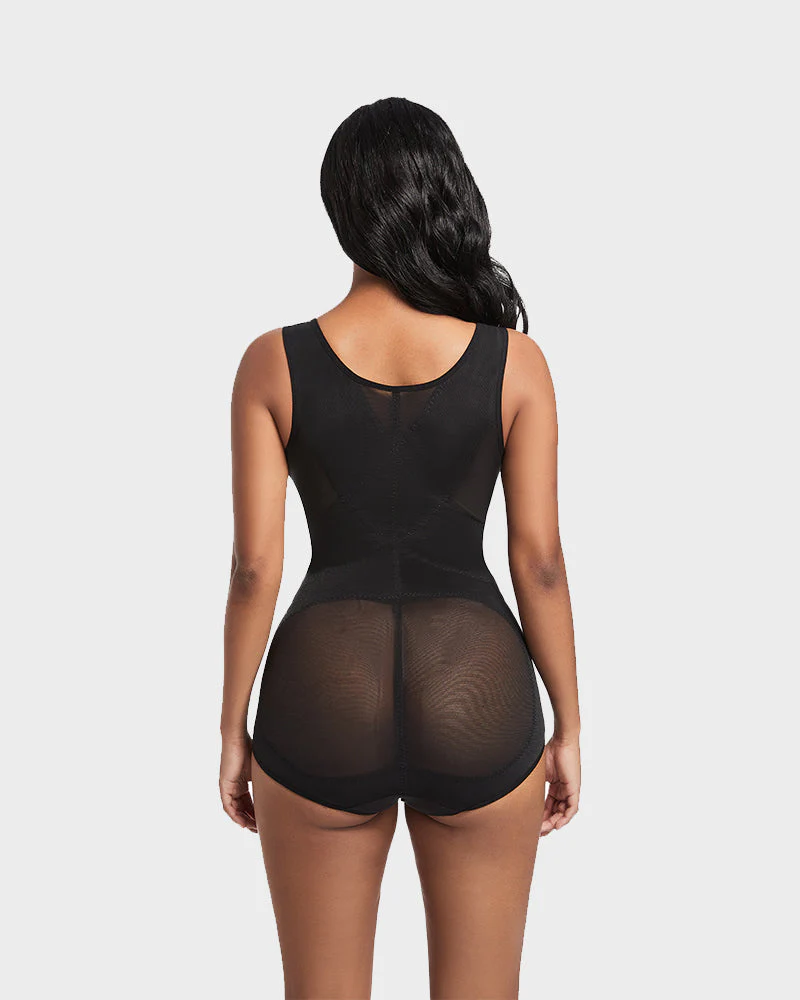 Open Bust Cross Compression Body Shaper - Image 6