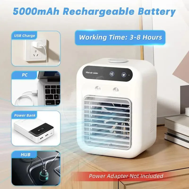 Portable Air Conditioners, 3-In-1 Cooling Fan with 2-Speed Mist Fan - Image 10
