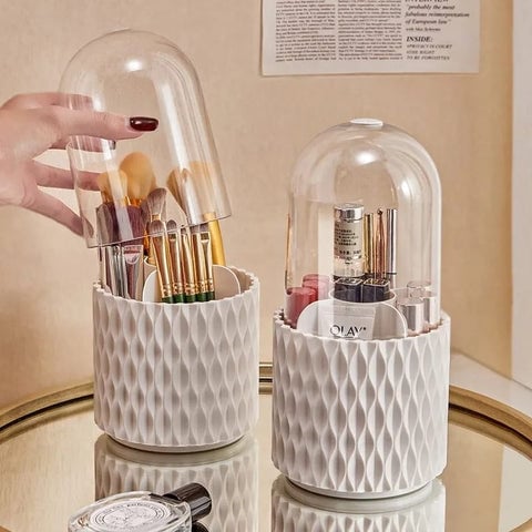 Sleek 360° Spinning Makeup Brush Holder - Image 4
