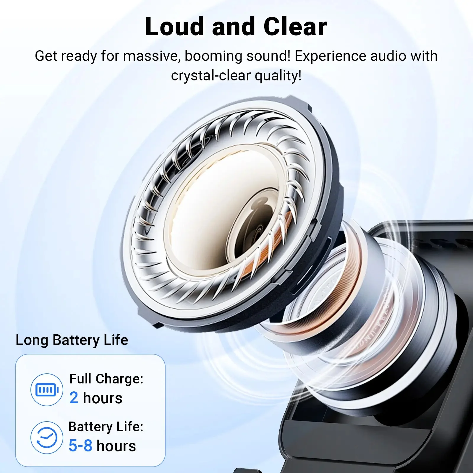 5-in-1 Wireless Speaker Phone Stand with Power Bank - Image 6