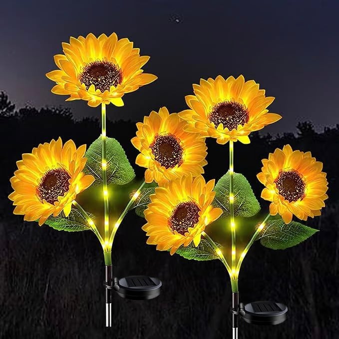 Solar LED Sunflower Garden Lights-29.6inch/74cm - Image 2