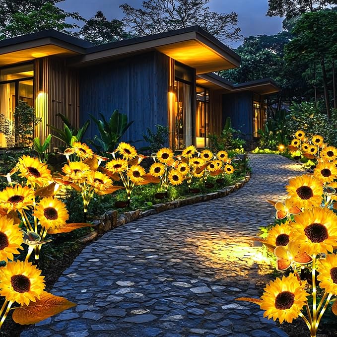 Solar LED Sunflower Garden Lights-29.6inch/74cm - Image 4