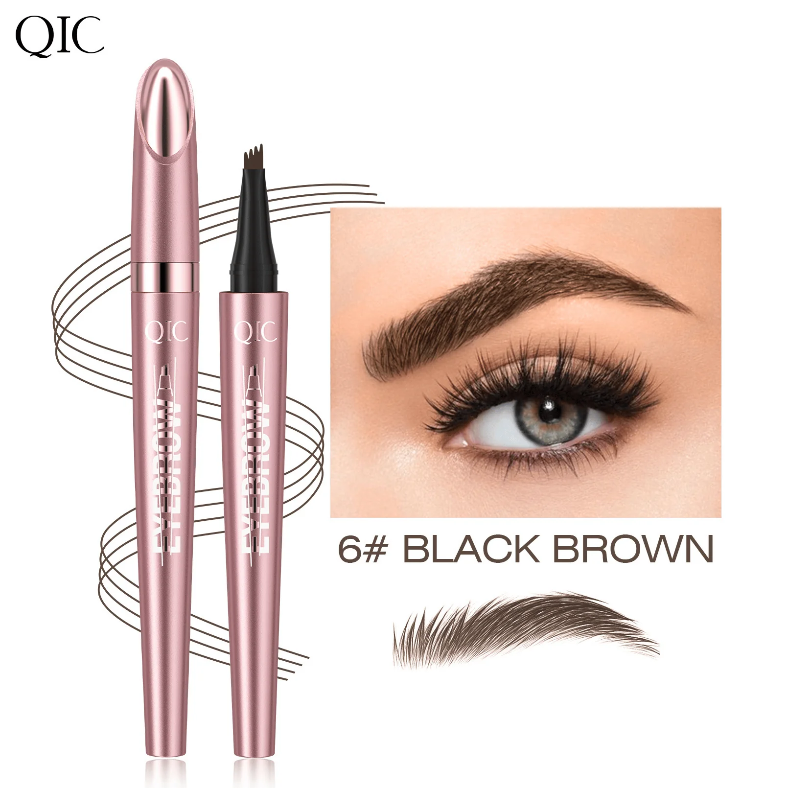 Waterproof Micro-Fork Eyebrow Pencil - Image 13