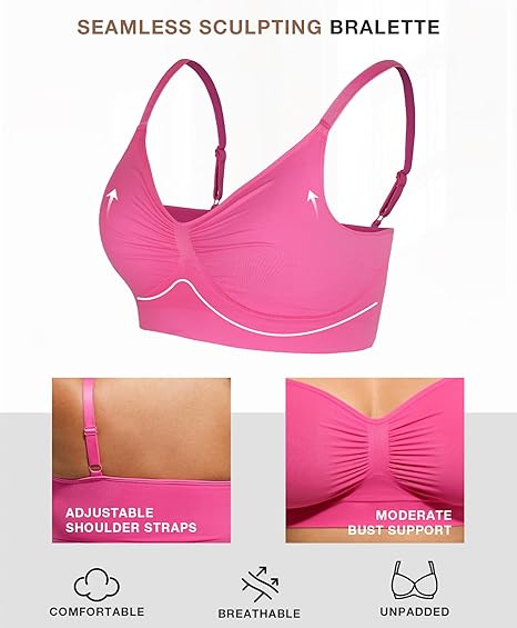 Women's Full Coverage Non-Padded Wireless Sculpt Bra - Image 20